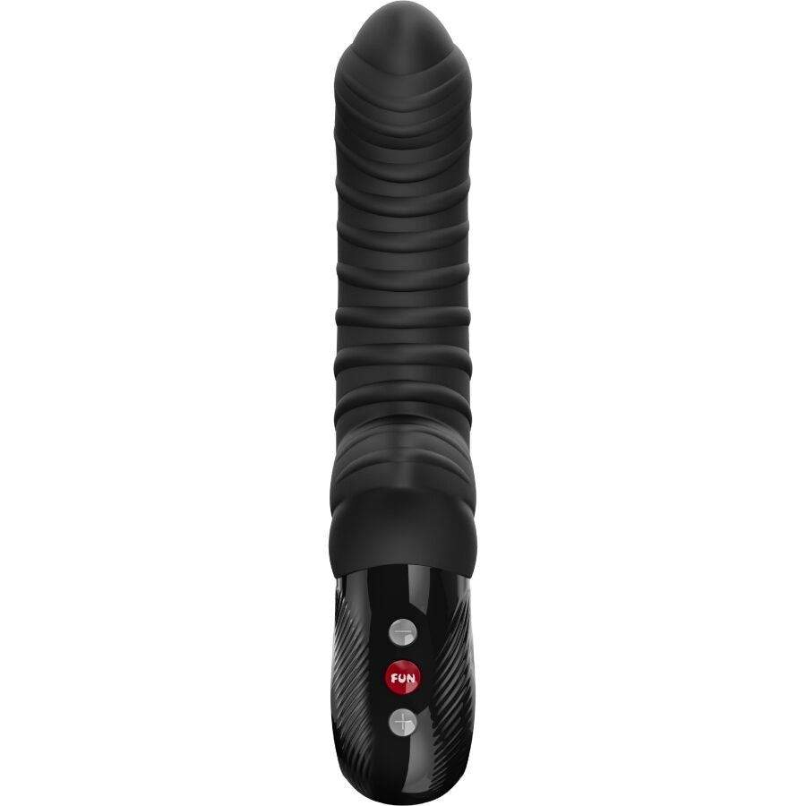 Vibrador FUN FACTORY Tiger G-Spot Preto com design ergonómico e textura canelada