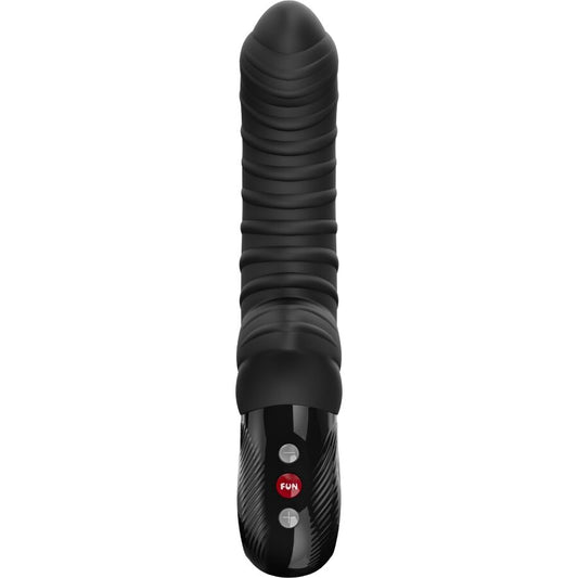 Vibrador FUN FACTORY Tiger G-Spot Preto com design ergonómico e textura canelada