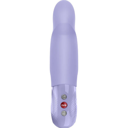 Close-up of the FUN FACTORY Vibrador Pulsador STRONIC G FORTE Roxo showing its ergonomic design and silicone texture.