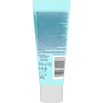 Frasco de CONTROL Lubrificante AquaFeel com Ácido Hialurônico 80ml, mostrando sua textura suave e transparente.