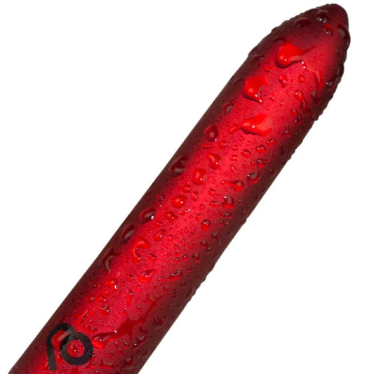 Rocks-Off Bala Vibratória Recarregável Poppy Vermelha, vibrador compacto e discreto para prazer intenso.