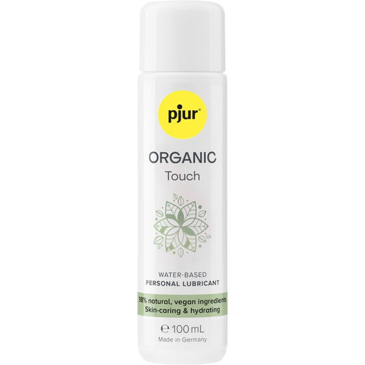 Pjur Lubrificante Organic Touch Hidratante Vegano 100 ML para hidratação e conforto íntimo.