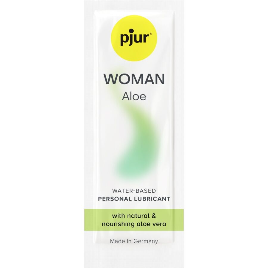 Pjur Lubrificante Woman Aloe à Base de Água 2ml para hidratação íntima feminina