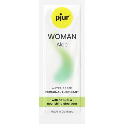 Pjur Lubrificante Woman Aloe à Base de Água 2ml para hidratação íntima feminina