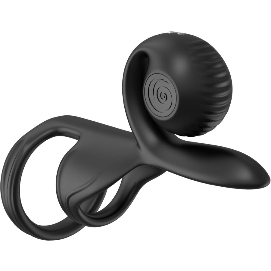 VIBRADOR CARACOL - ANILLO PARA PAREJAS JOVI CONTROL REMOTO NEGRO