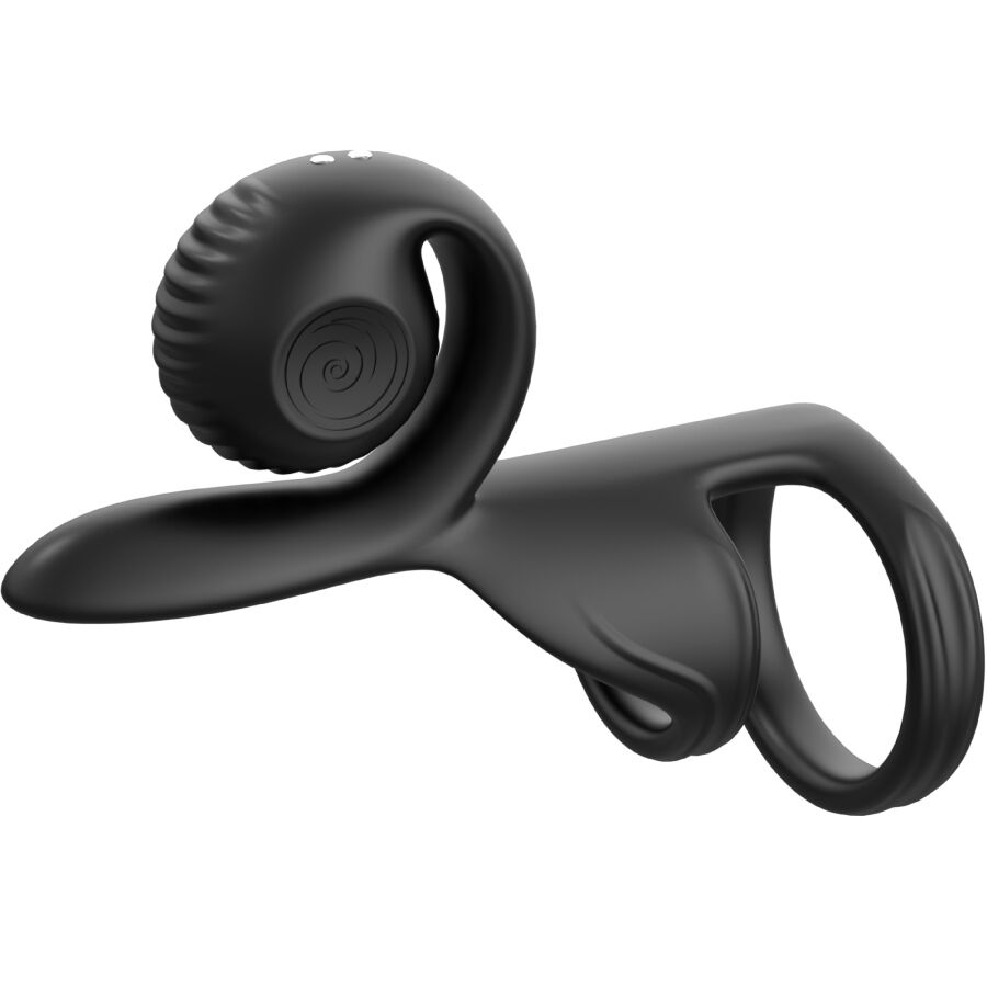 VIBRADOR CARACOL - ANILLO PARA PAREJAS JOVI CONTROL REMOTO NEGRO
