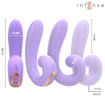 Intense Estimulador Clitoriano Meryl com dupla vibração e design ergonómico