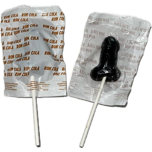Piruleta con Forma de Pene Sabor Ron y Cola con 10% Alcohol