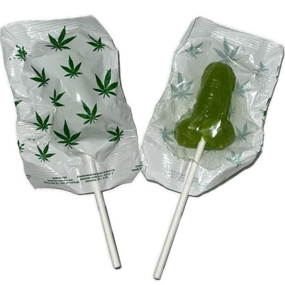 Pirulí en Forma de Pene con Aroma a Cannabis
