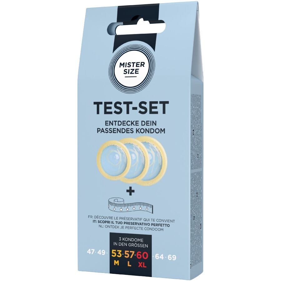 Kit de Prueba con 3 Condones de Diferentes Tamaños + Cinta Métrica