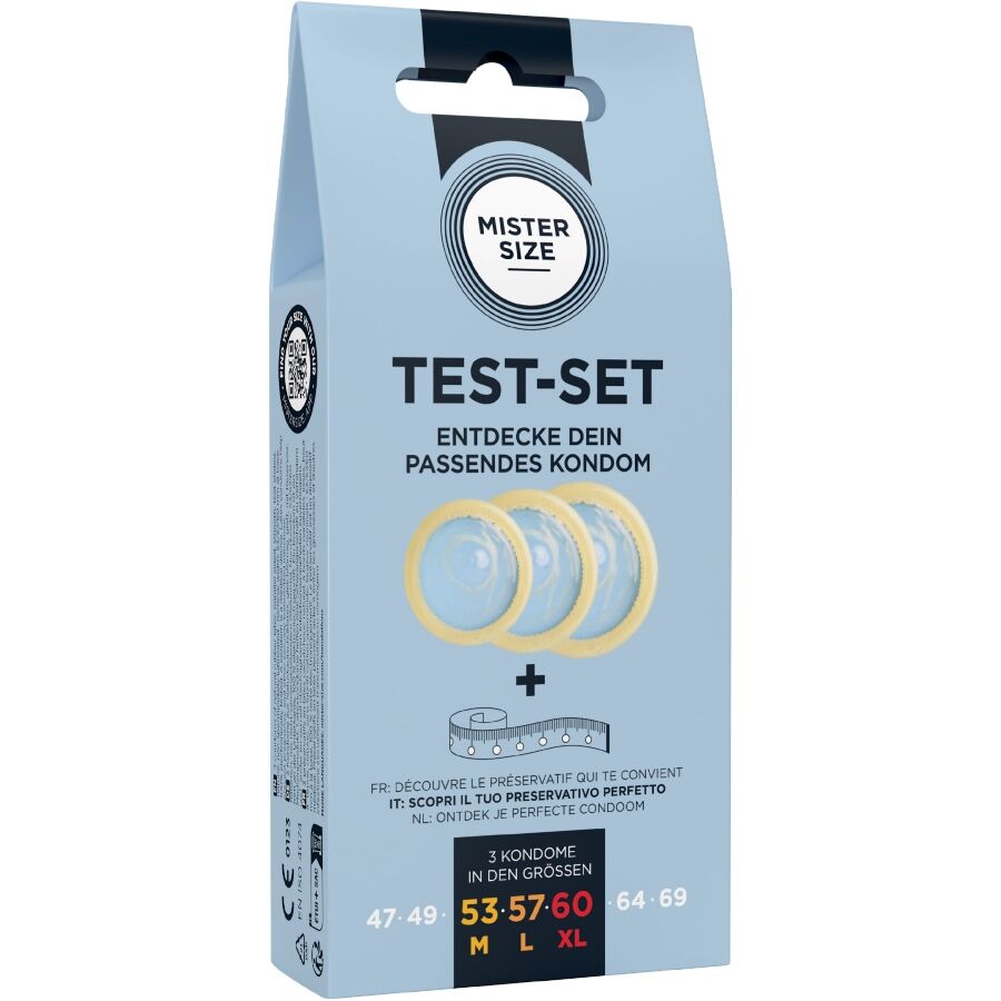 Kit de Prueba con 3 Condones de Diferentes Tamaños + Cinta Métrica
