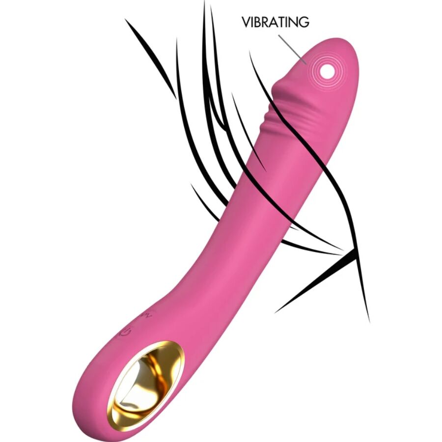 Close-up do TOYJOY Vibrador Maia para Ponto G, mostrando seu design ergonómico e curvatura.
