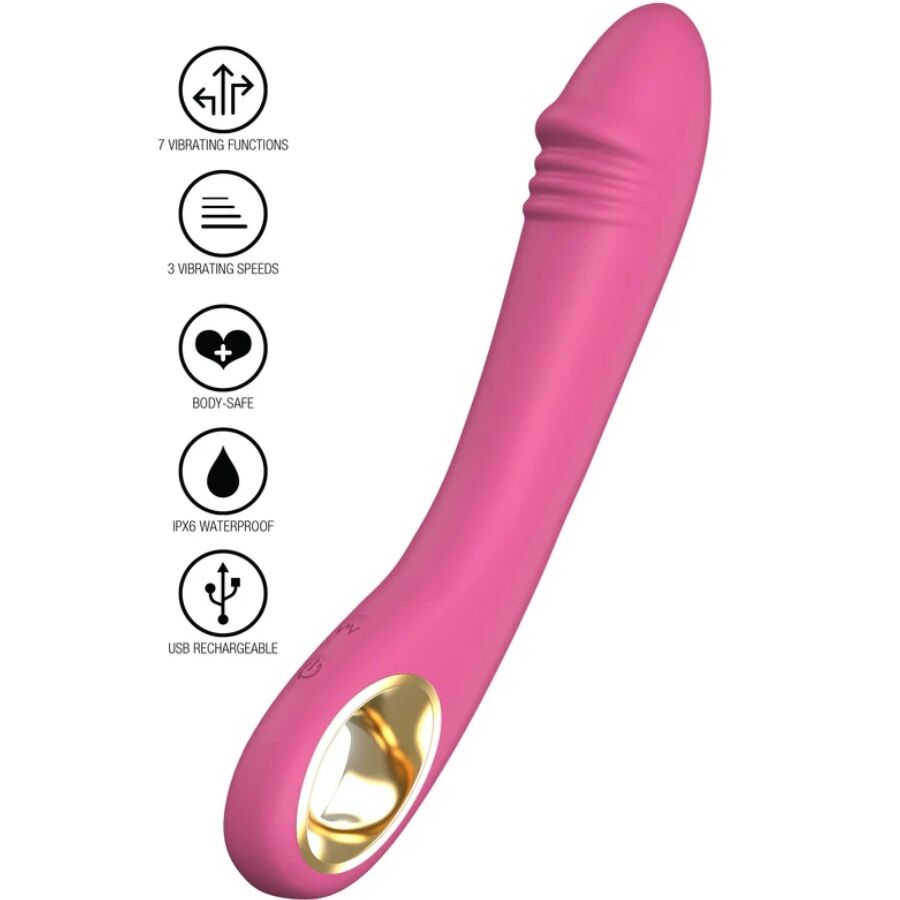 Close-up do TOYJOY Vibrador Maia para Ponto G, mostrando seu design ergonómico e curvatura.