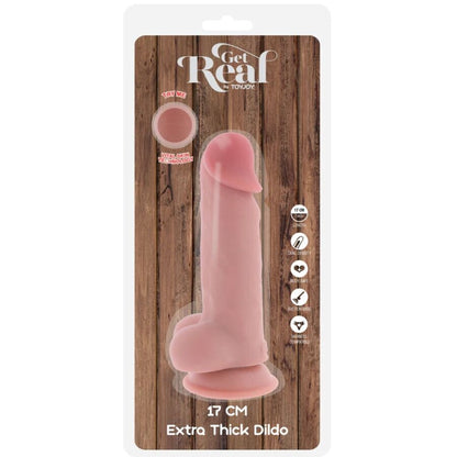 GET REAL - PENE REALISTA DE LUJO CON TESTICULOS EXTRA GRUESOS DE 17 CM