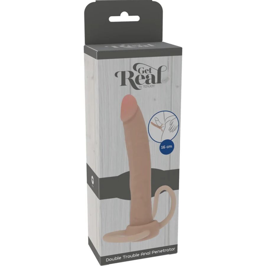 GET REAL - DOBLE CONFUSIÓN - PENETRADOR ANAL DE SILICONA DE 16 CM