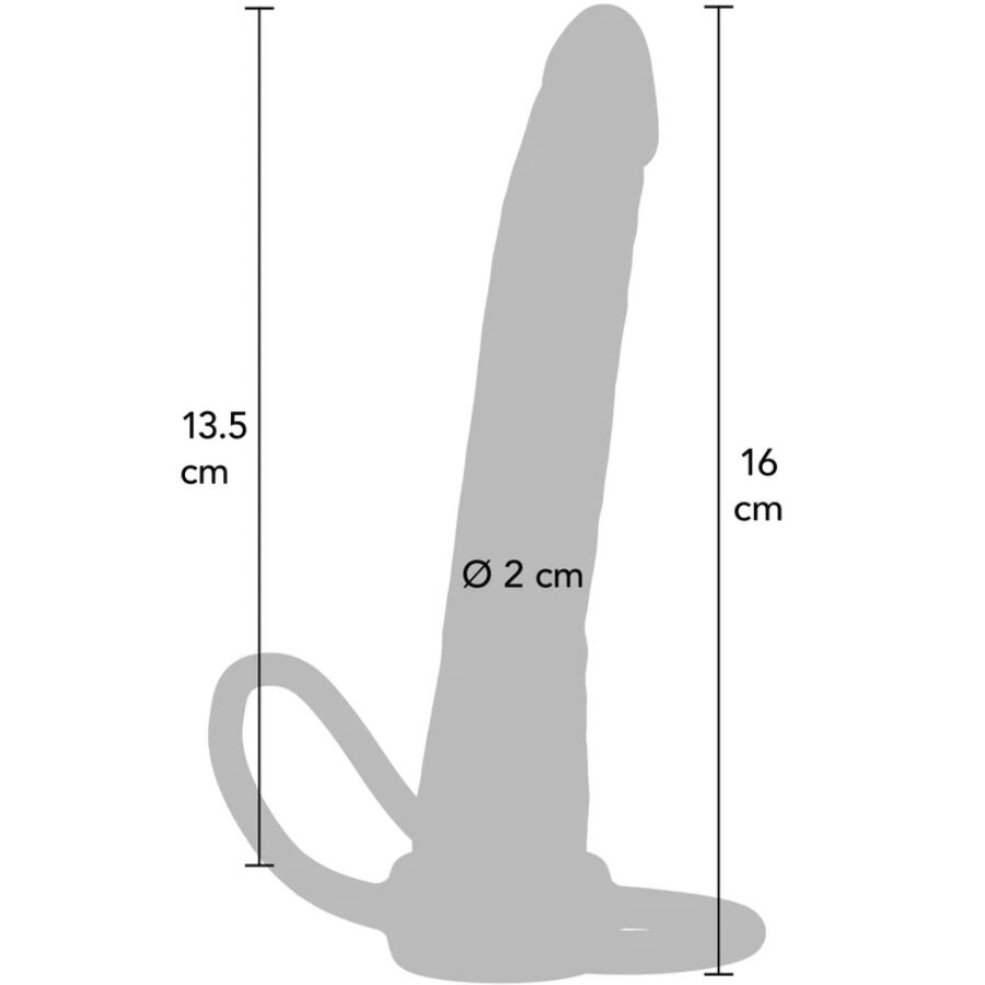 GET REAL - DOBLE CONFUSIÓN - PENETRADOR ANAL DE SILICONA DE 16 CM