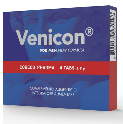 COBECO Venicon Suplemento para Homens 4 TABS para apoio à ereção e libido.