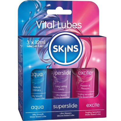 Kit de Lubricantes Vital Aqua, Superslide y Excite 3 x 12 ml