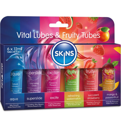 Kit de Lubricantes Vital & Fruity 6 x 12 ml
