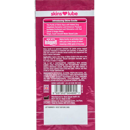 Lubricante Excite a Base de Agua Dosis Única 5 ml