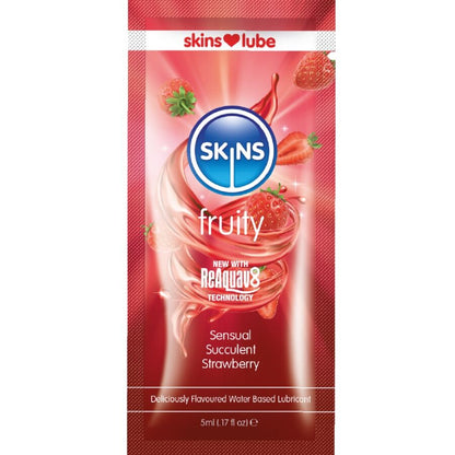 Lubricante a Base de Agua con Sabor Frutado de Fresa - Dosis Única de 5 ml