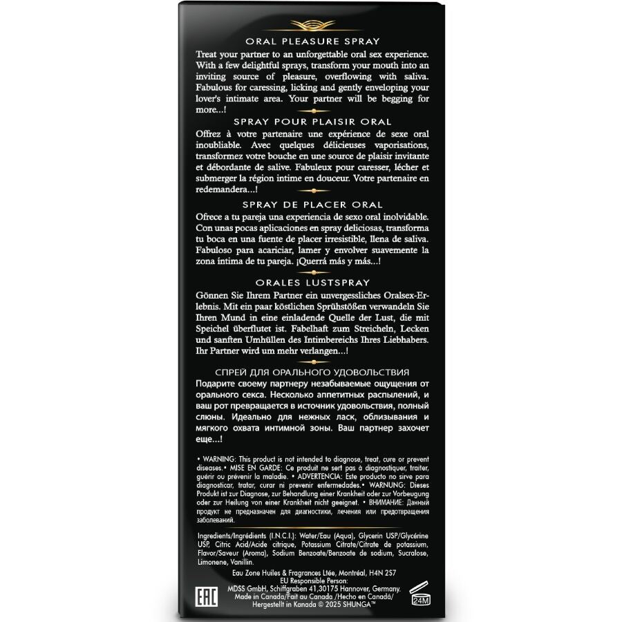 Shunga Spray Oral Sedutor Waves Sabor Melancia 20ml para prazer oral intensificado.
