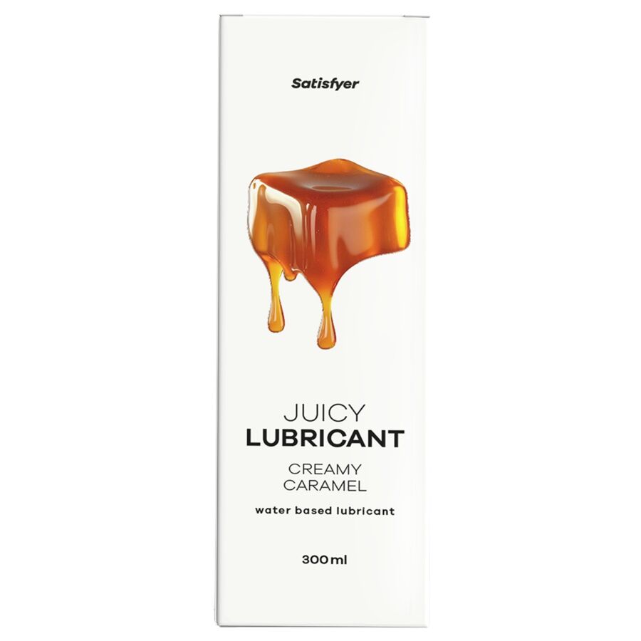 Lubrificante Satisfyer à Base de Água Sabor Caramelo Cremoso 300 ML, para um prazer doce e suave.