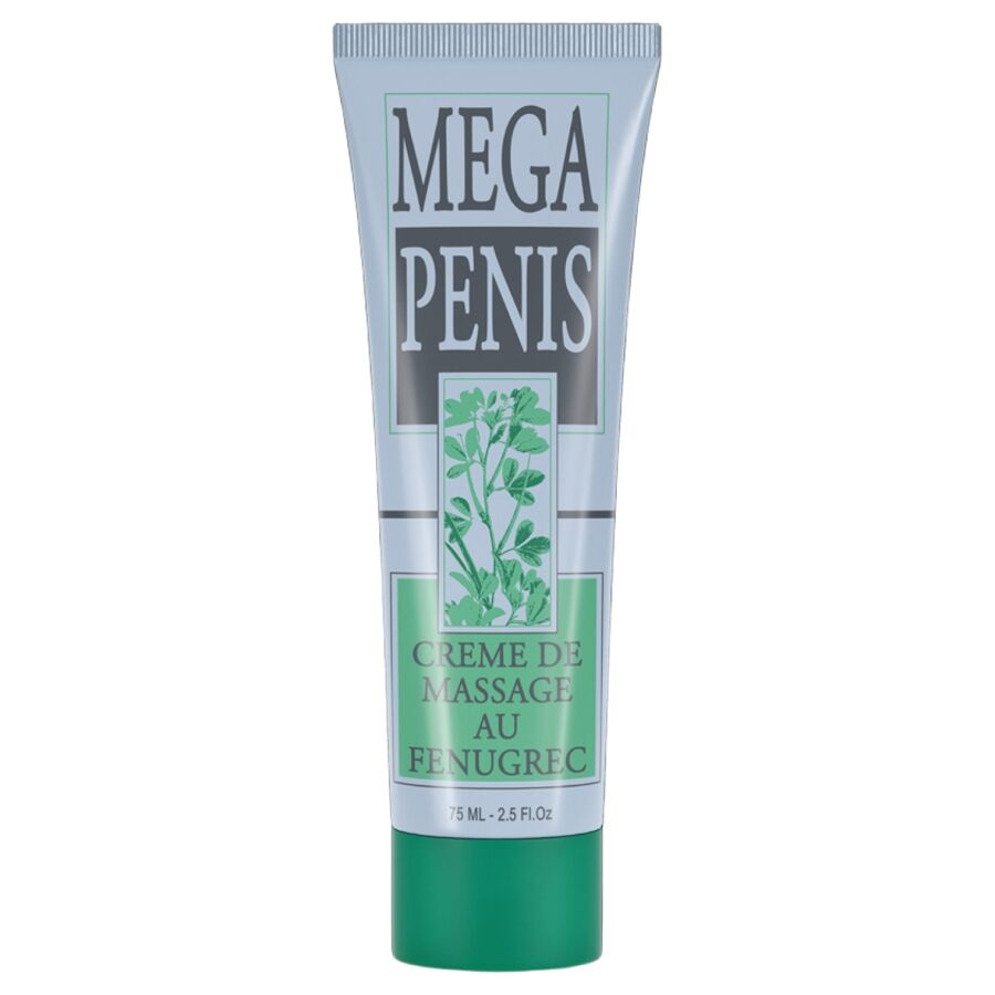Embalagem do creme RUF Mega Pénis 75ml para aumento peniano e vitalidade.