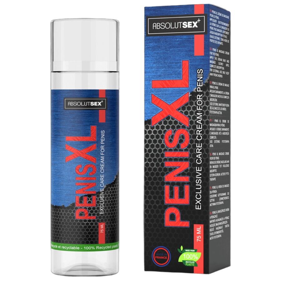 Embalagem e detalhe do RUF Creme Peniano XL 50ml, para cuidado e bem-estar íntimo masculino.