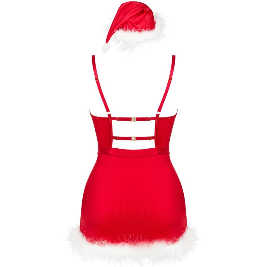 LIVCO CORSETTI FASHION - AGETHE LC 90607 CAMISA + TANGA + GORRO DE NAVIDAD TALLA L/XL