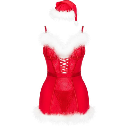 LIVCO CORSETTI FASHION - AGETHE LC 90607 CAMISA + TANGA + GORRO DE NAVIDAD TALLA L/XL