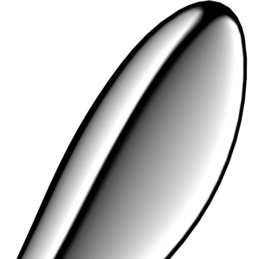 Close-up do Dildo Satisfyer Star Force 3 em aço inoxidável com duas extremidades para sensações térmicas.