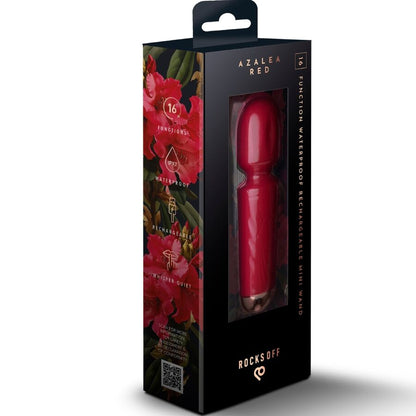 ROCKS-OFF Mini Varinha Recarregável 16 Funções Tulipa Preta para estimulação íntima