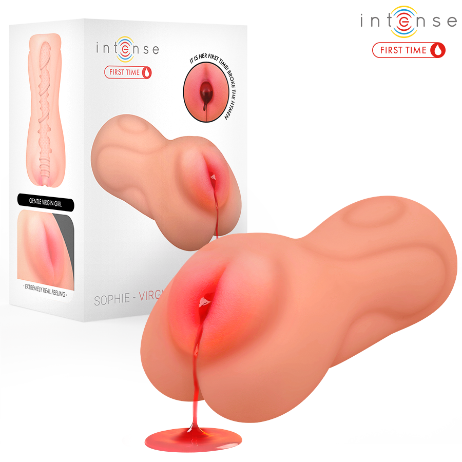 Masturbador masculino Intense Sophie com efeito virgem e textura realista