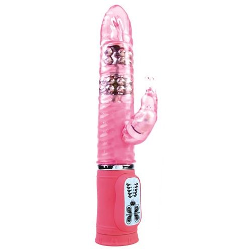 Close-up do Vibrador Rotador BAILE Coelho da Paixão Rampante, destacando seu design e textura.