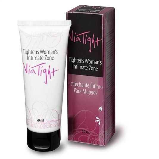 Embalagem do COBECO Gel Estreitante Íntimo ViaTight para mulheres, mostrando detalhes do produto.