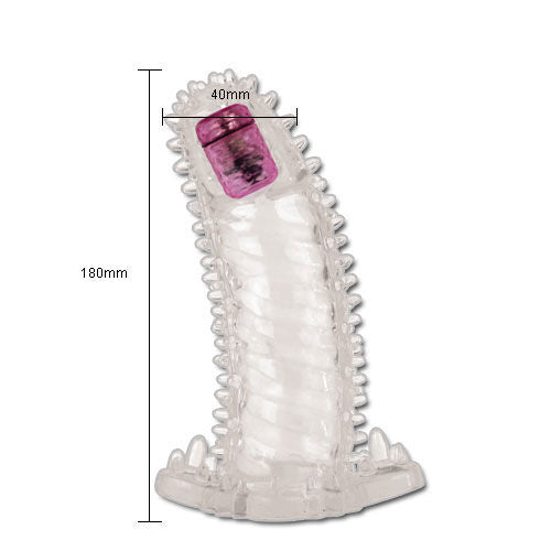 Close-up da Manga para Pénis BAILE Extensor com Sensor Vibratório, mostrando a textura e características.