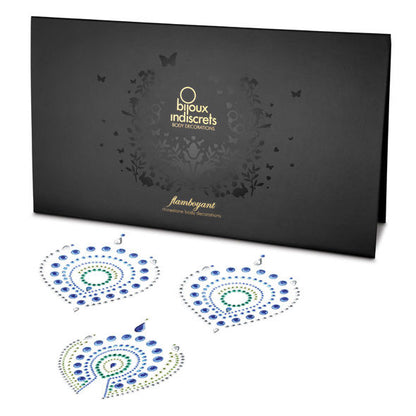 Joia Corporal BIJOUX - INDISCRETS Flamboyant Azul e Verde para realçar a sensualidade.