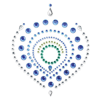 Joia Corporal BIJOUX - INDISCRETS Flamboyant Azul e Verde para realçar a sensualidade.
