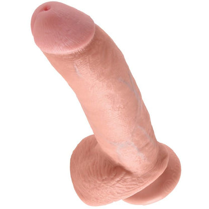Dildo Realista con Testículos, Tono Carne 22.9 cm