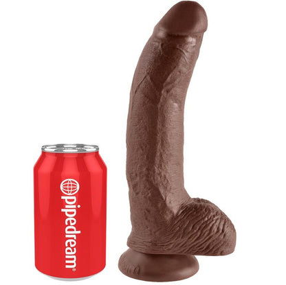 Dildo Realista Marrón con Bolas 22.9 cm