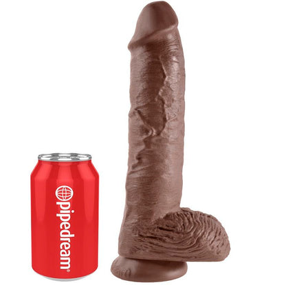 Dildo Realista Marrón con Bolas 25.4 cm