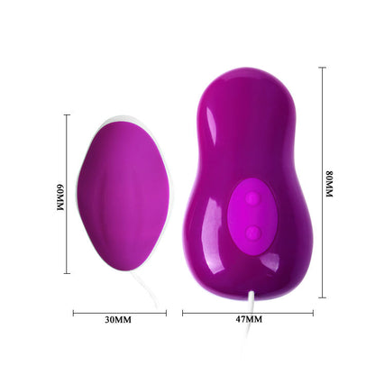 PRETTY LOVE Ovo Vibrante Avery com Controle Remoto Fio - Vista geral do vibrador e controle.