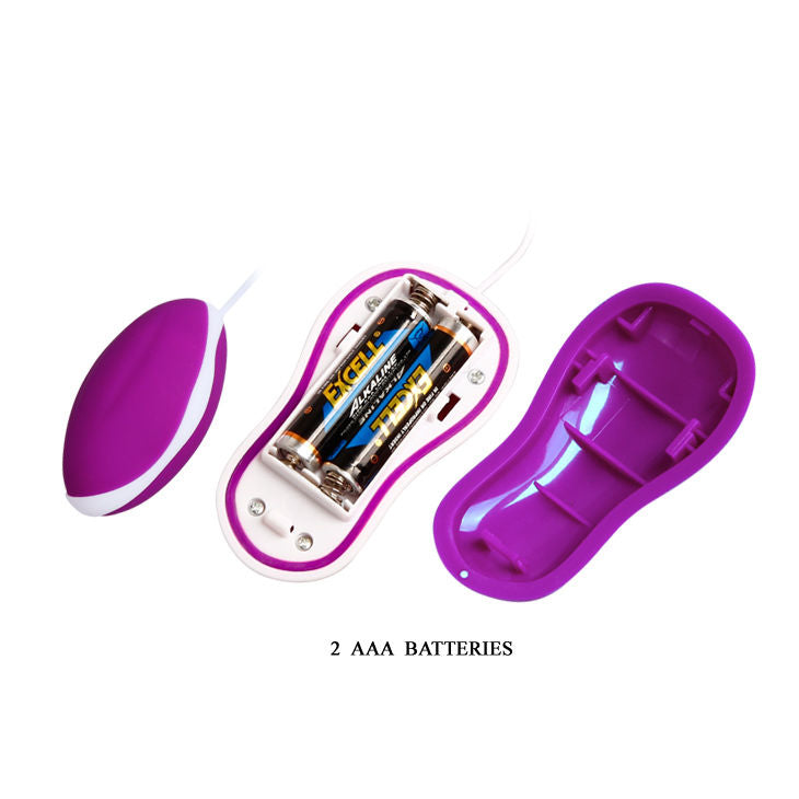 PRETTY LOVE Ovo Vibrante Avery com Controle Remoto Fio - Vista geral do vibrador e controle.