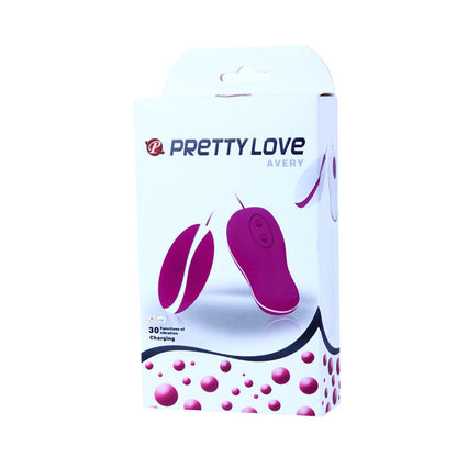 PRETTY LOVE Ovo Vibrante Avery com Controle Remoto Fio - Vista geral do vibrador e controle.