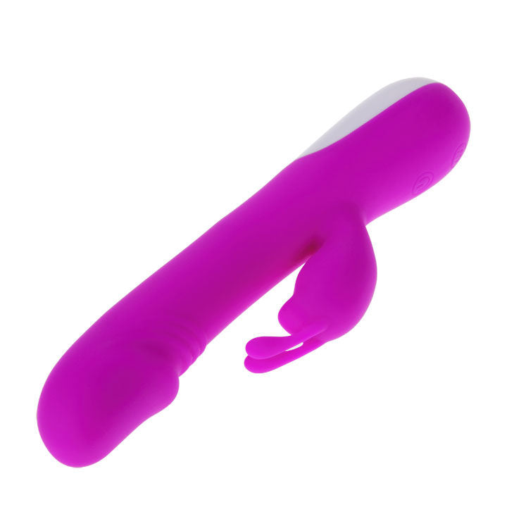 PRETTY LOVE Vibrador Robert com Estimulador de Clitóris, mostrando o design ergonómico e o material de silicone macio.