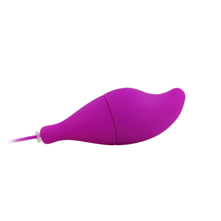Vibrador Ovo BAILE Shell12 Roxo com controle por fio, textura aveludada.