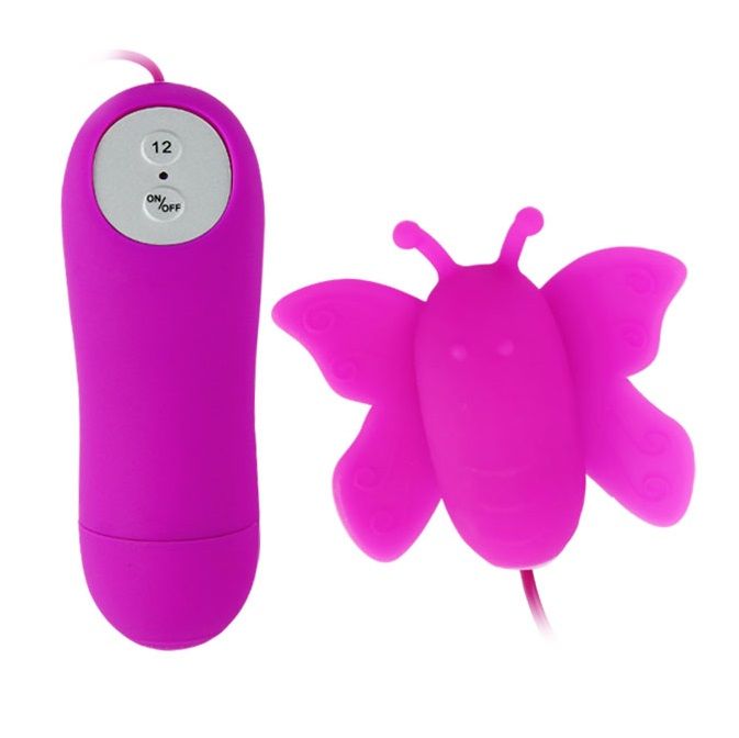 Estimulador de Clitóris BAILE Borboleta Lilac com controle remoto e 12 velocidades