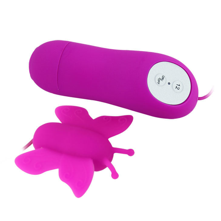 Estimulador de Clitóris BAILE Borboleta Lilac com controle remoto e 12 velocidades