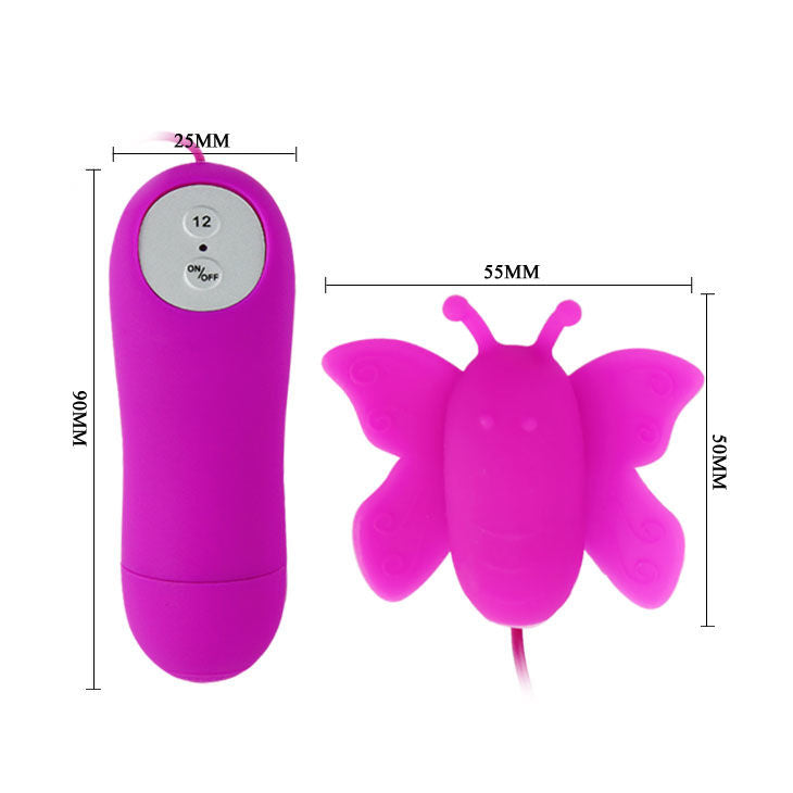 Estimulador de Clitóris BAILE Borboleta Lilac com controle remoto e 12 velocidades